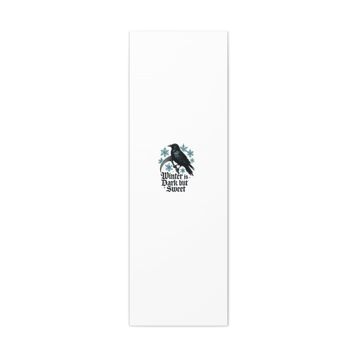 Raven Winter Canvas Art — “Winter is Dark but Sweet” Stretched Matte Print