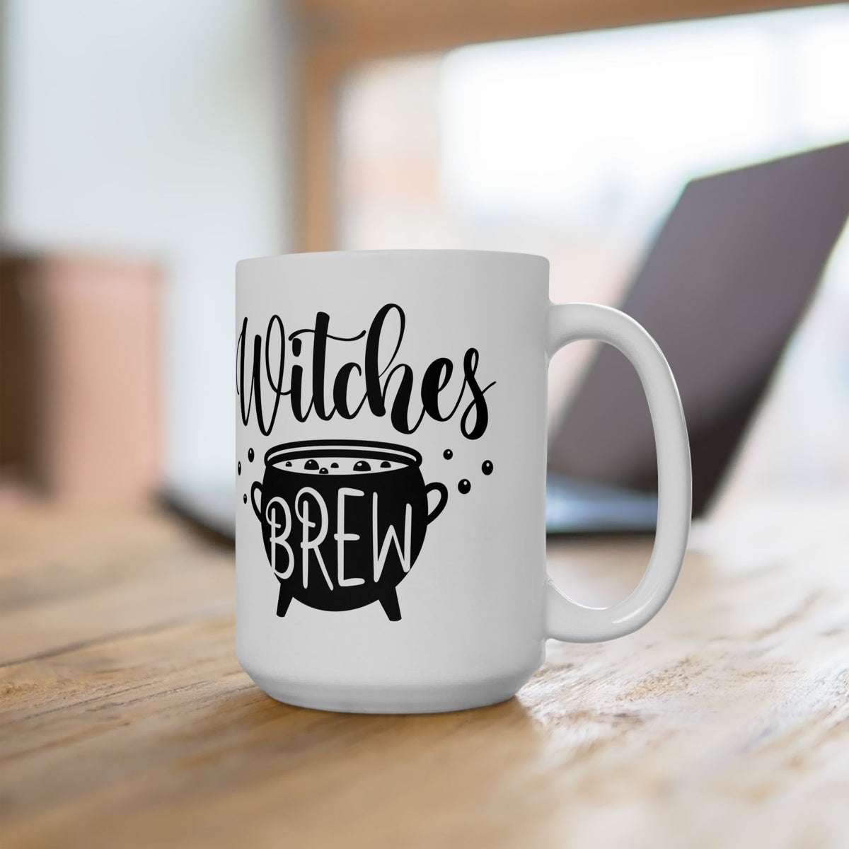 Witches Brew Ceramic Mug — Halloween Spell Cauldron Coffee Cup (11oz & 15oz)