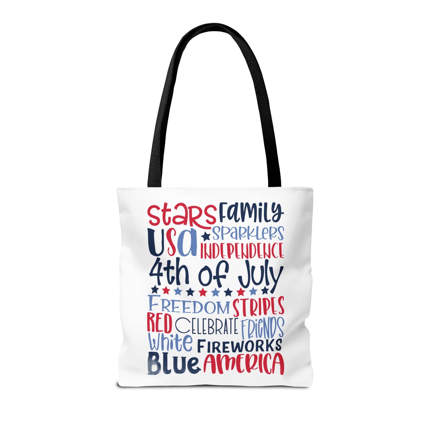4th of July Tote Bag - USA Patriotic Stars & Stripes Independence Day Tote