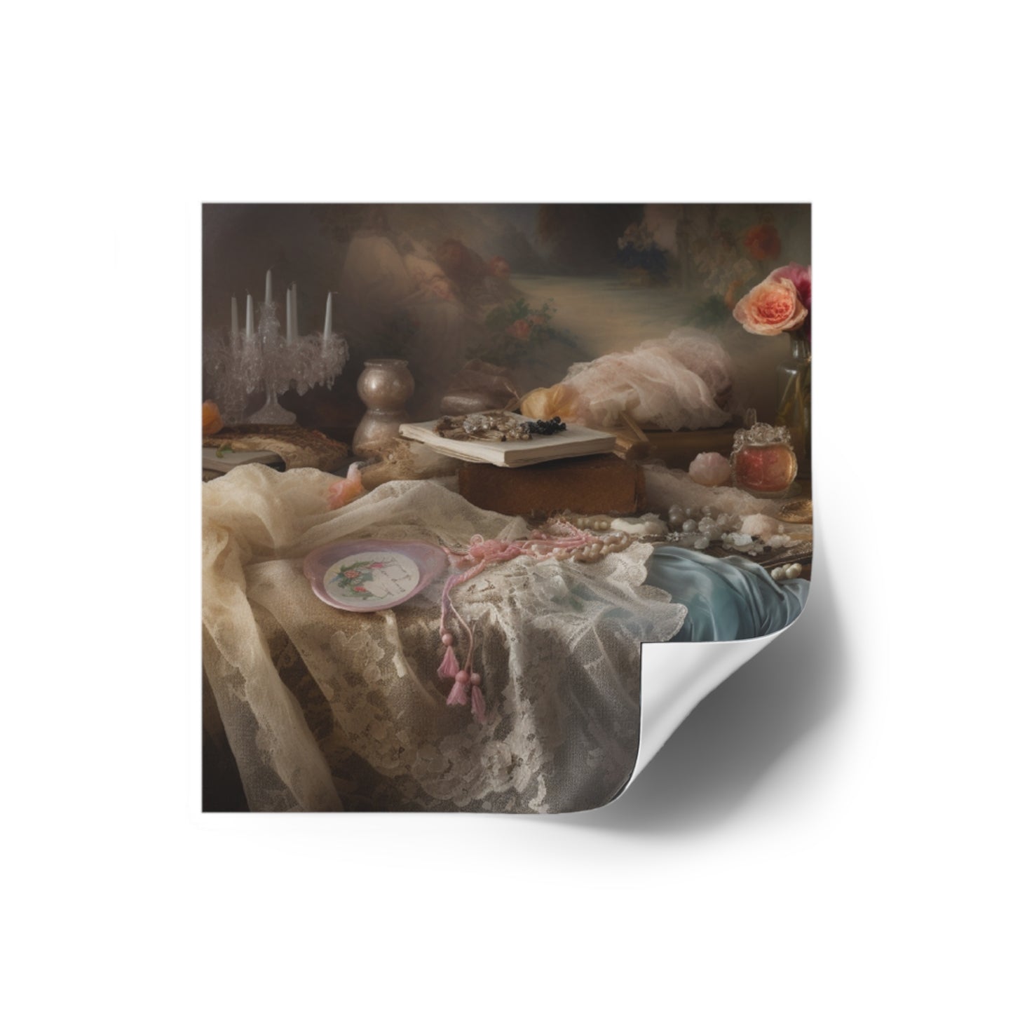 Vintage Women's Boudoir Square Sticker #2