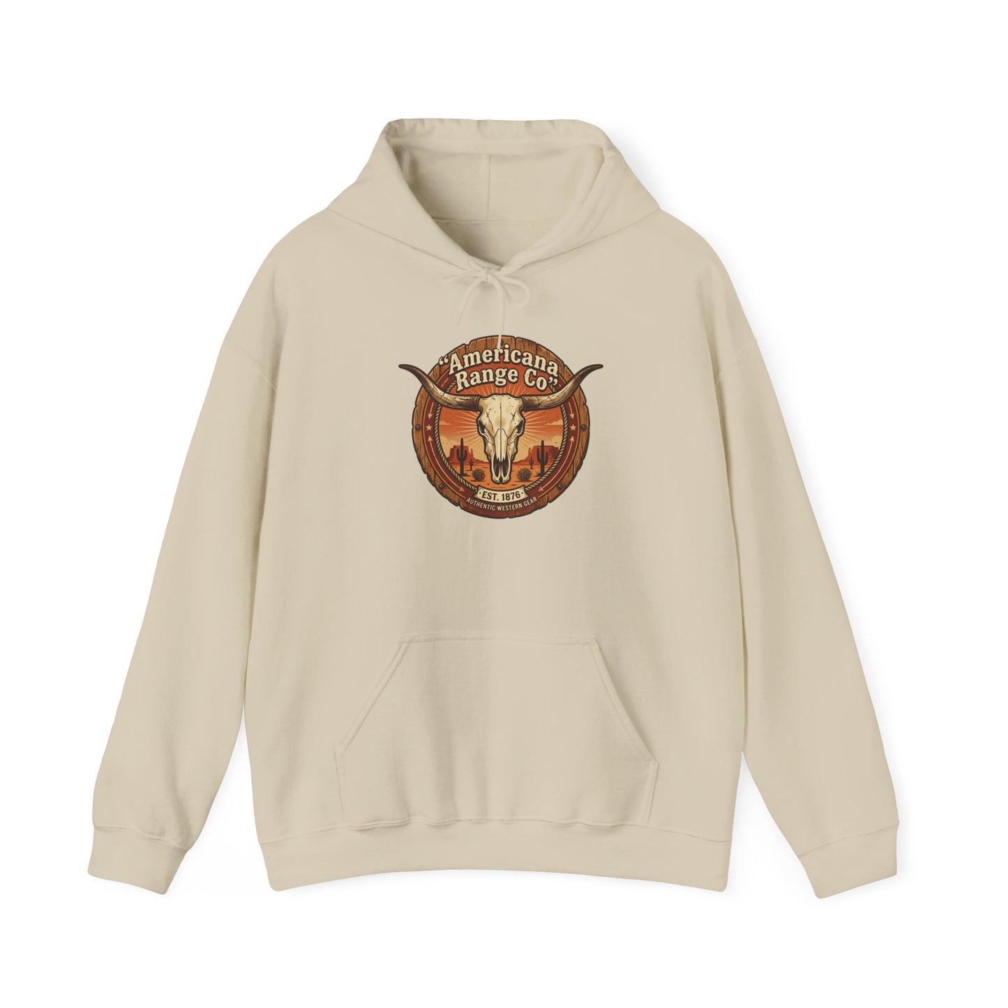 Frontier Skull Emblem Hoodie | Western Americana, Vintage Rodeo