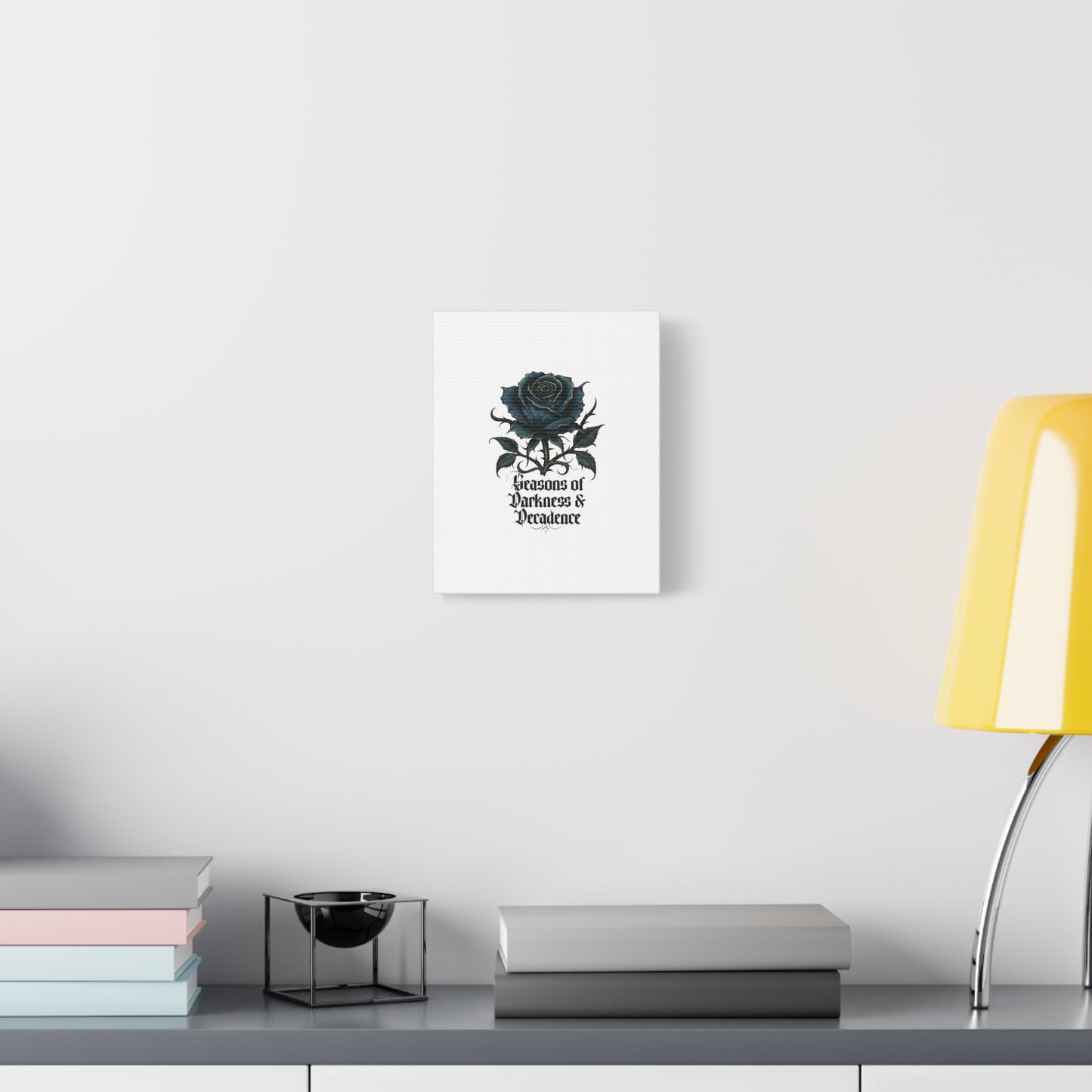 Canvas Wall Art — Gothic Blue Rose "Seasons of Darkness & Decadence"