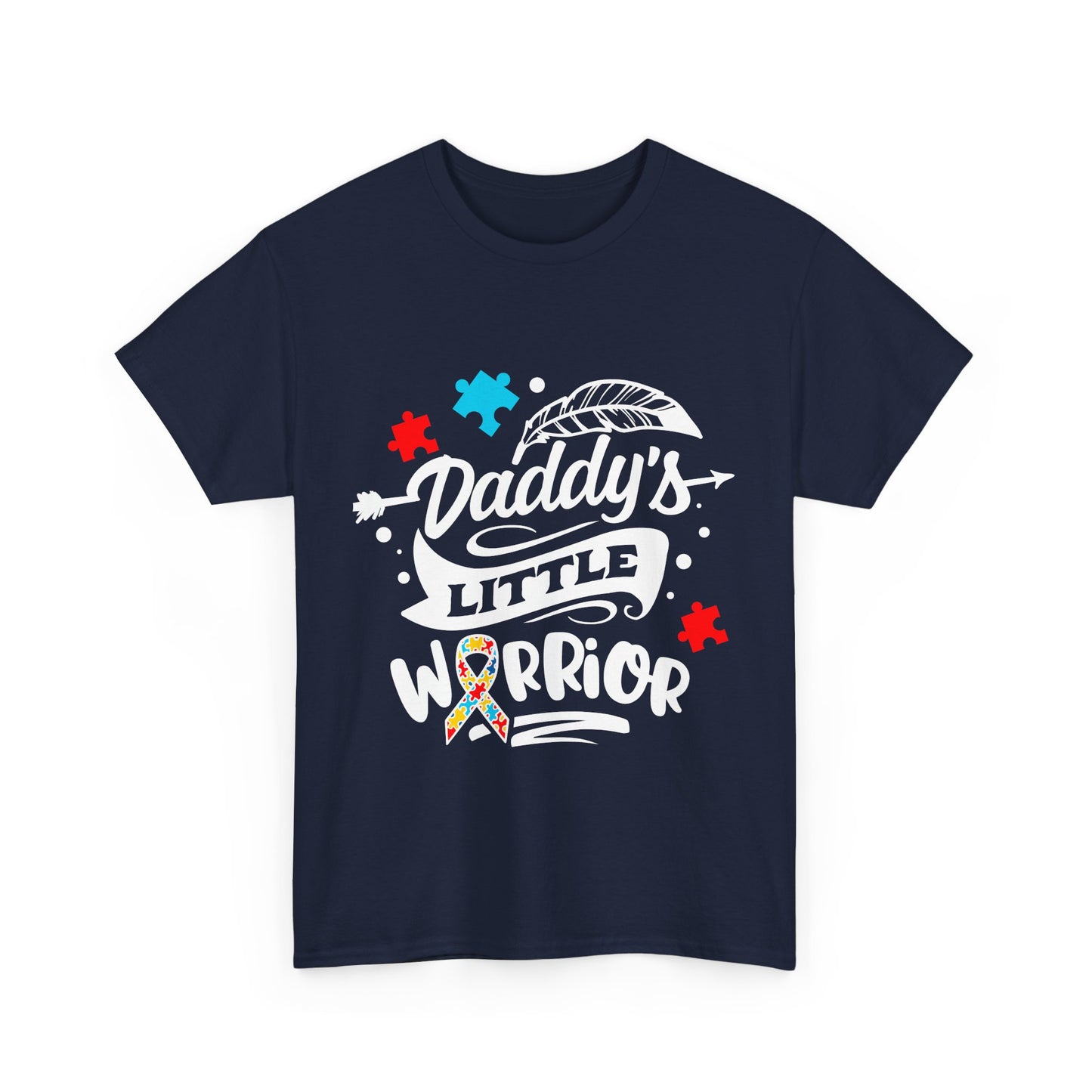 Daddy's Little Warrior Autism Dad T-shirt for Dad for Father's Day