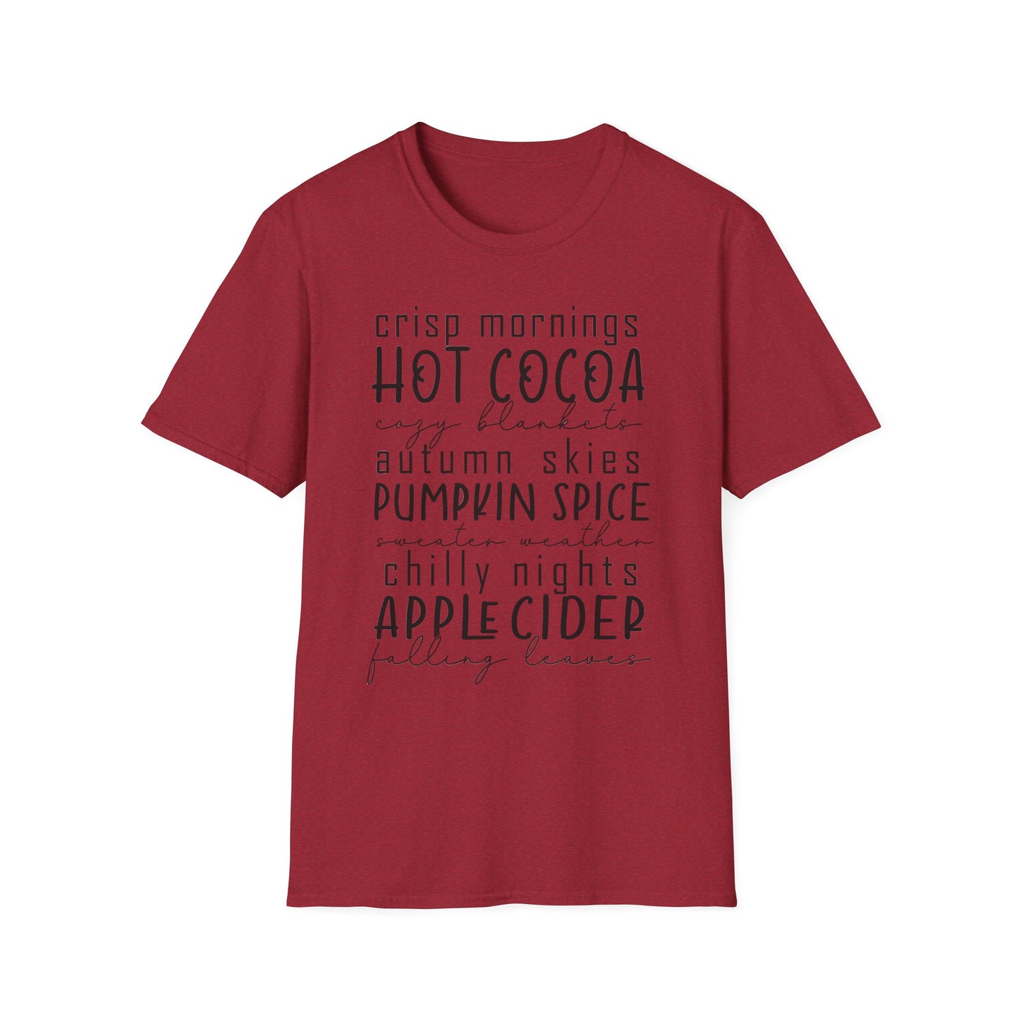 Cozy Fall T-Shirt | Autumn Vibes Shirt, Pumpkin Spice Tee, Hot Cocoa Top, Seasonal Casual Wear, Thanksgiving Gift