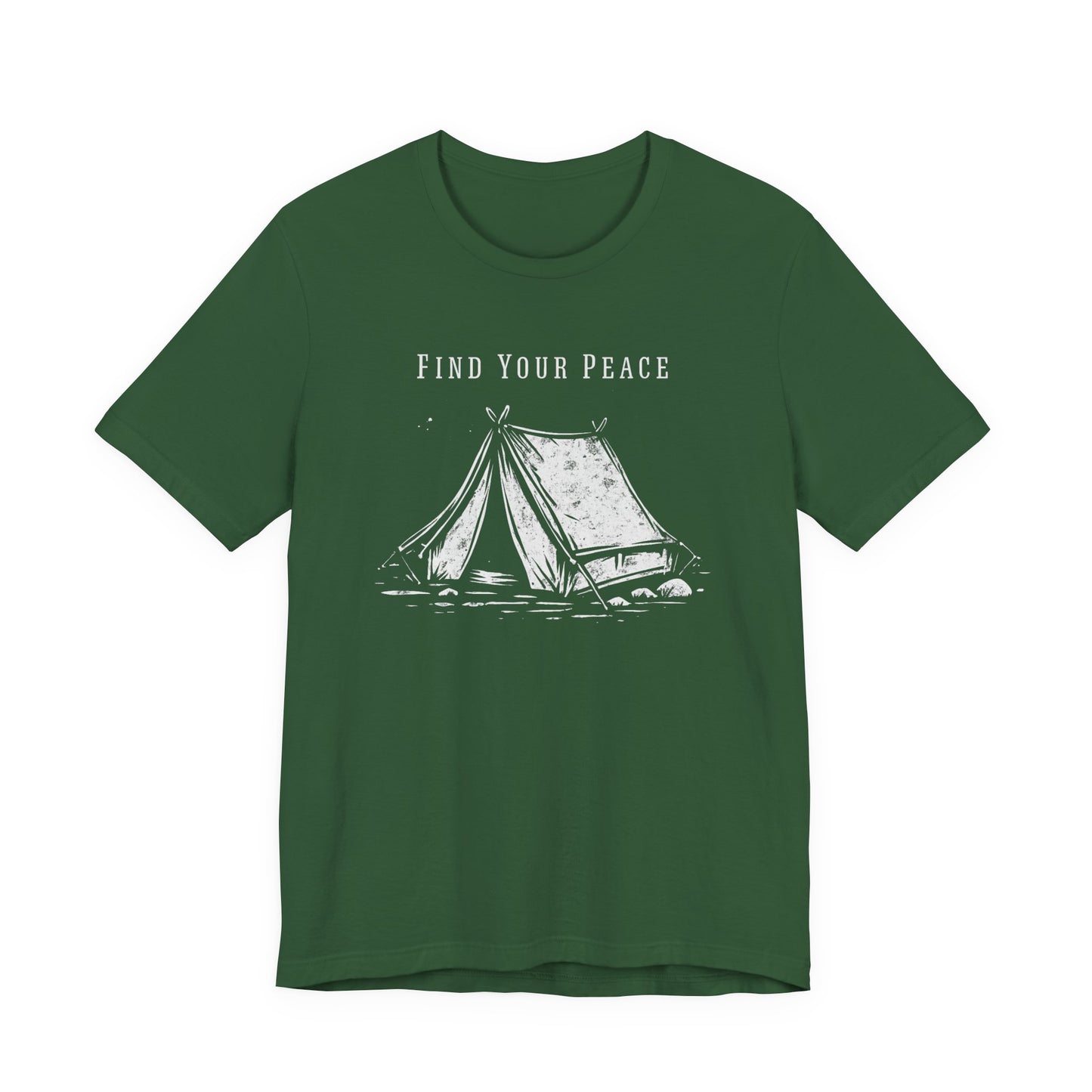 Find Your Peace Camping T-Shirt — Tent Graphic Outdoor Tee