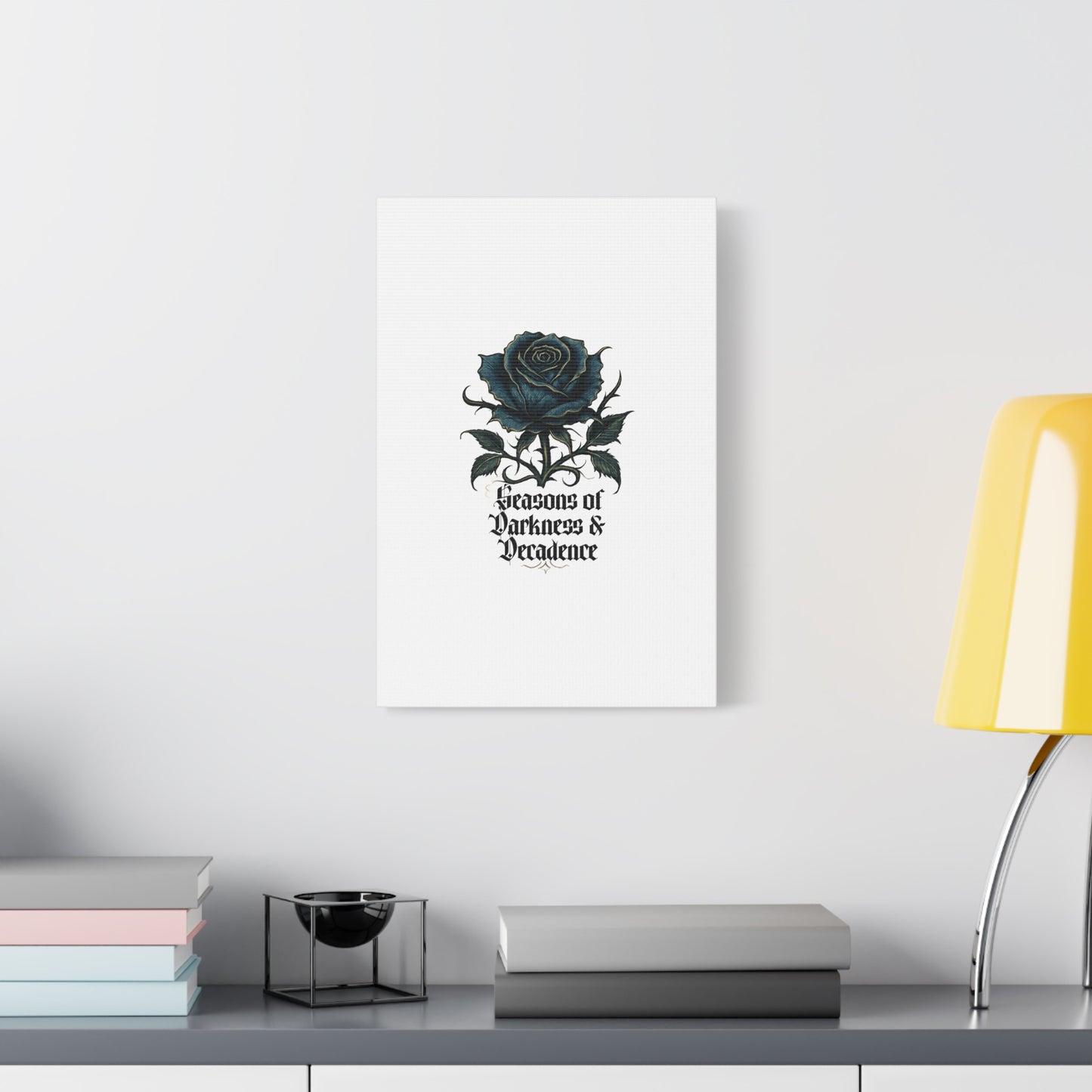 Canvas Wall Art — Gothic Blue Rose "Seasons of Darkness & Decadence"