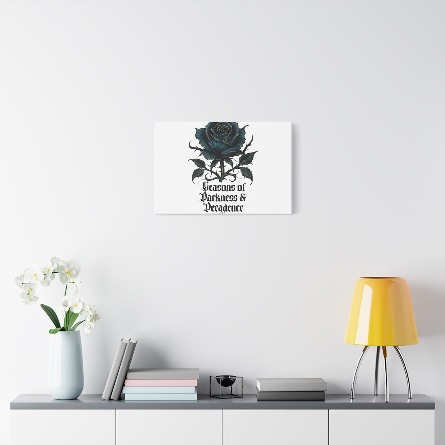 Canvas Wall Art — Gothic Blue Rose "Seasons of Darkness & Decadence"