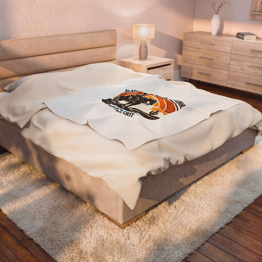 Raised on Dust and Honor Velveteen Plush Blanket | Western, Cowboy, Vintage Americana