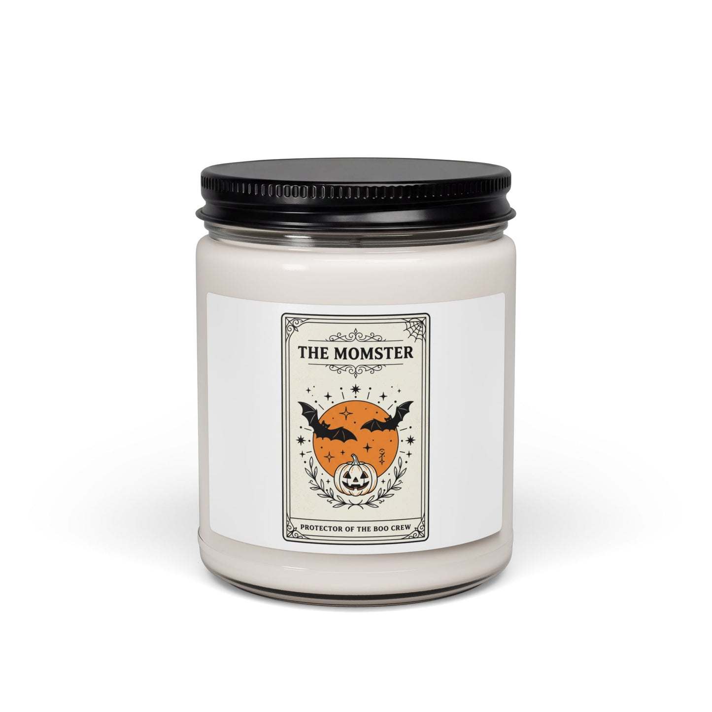 Momster Halloween Candle | Soy Candle, Pumpkin Bat Design