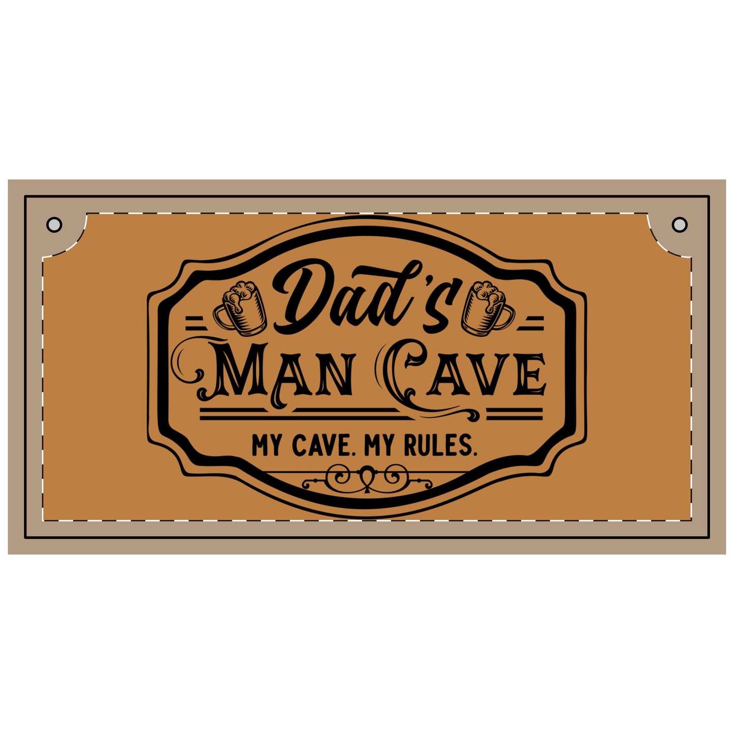 Rustic Dad's Man Cave Wall Art, Wood Panel Sign, Perfect Gift for Father's Day, Home Bar Decor, Men's Room Decor, Unique Gifts