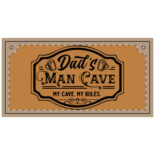 Rustic Dad's Man Cave Wall Art, Wood Panel Sign, Perfect Gift for Father's Day, Home Bar Decor, Men's Room Decor, Unique Gifts