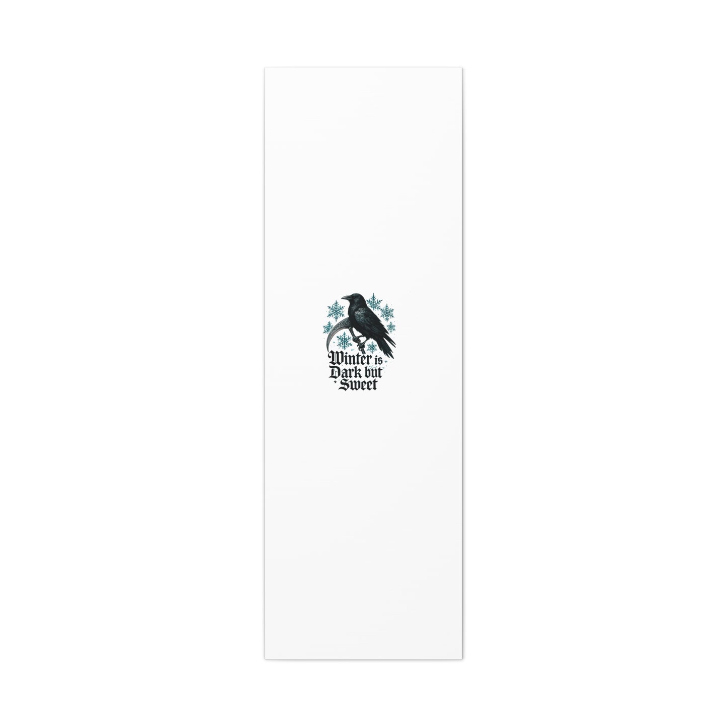 Raven Winter Canvas Art — “Winter is Dark but Sweet” Stretched Matte Print