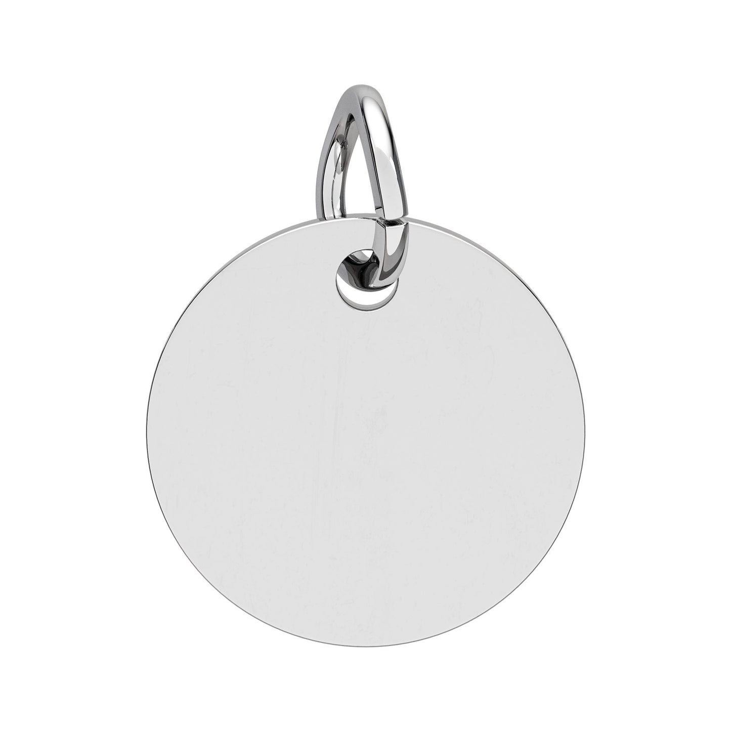 Engravable Birthstone Circle Charm — Personalized Initial & Birthstone Pendant