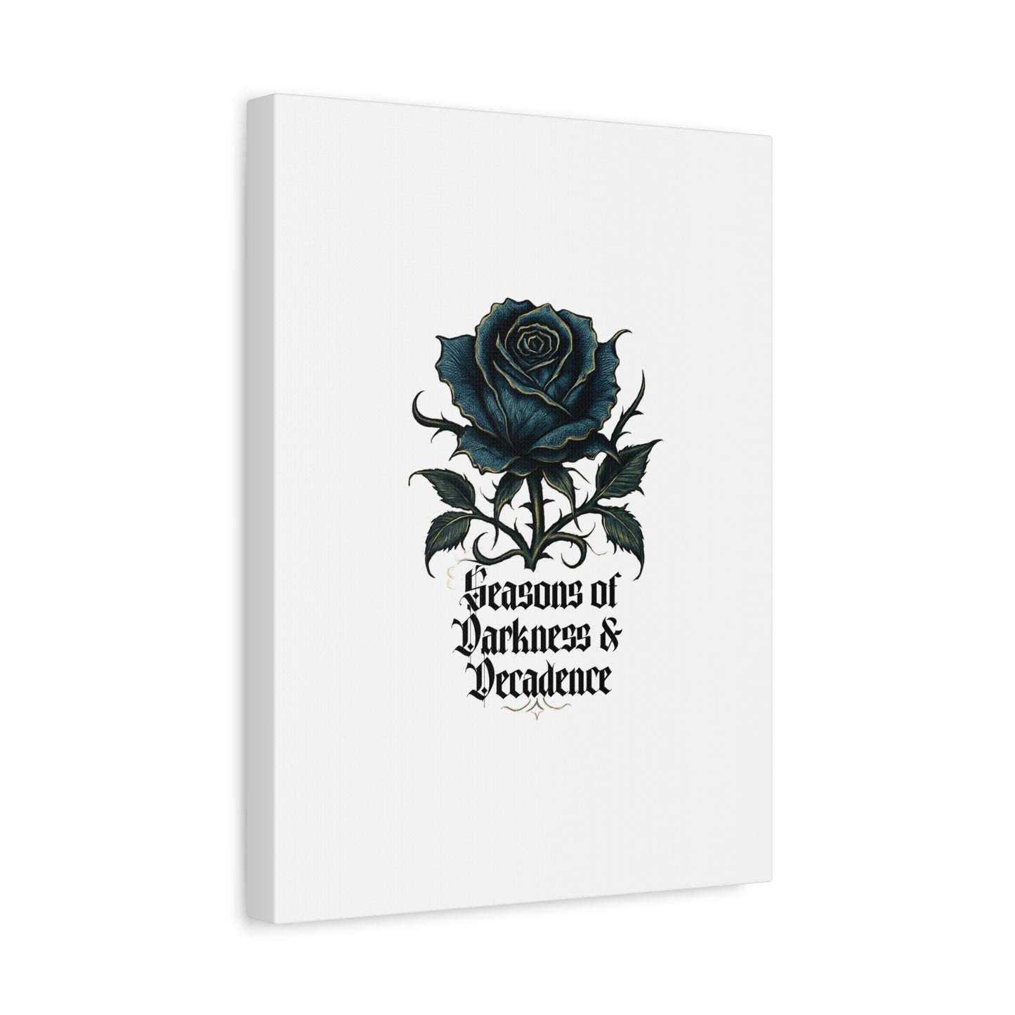 Canvas Wall Art — Gothic Blue Rose "Seasons of Darkness & Decadence"
