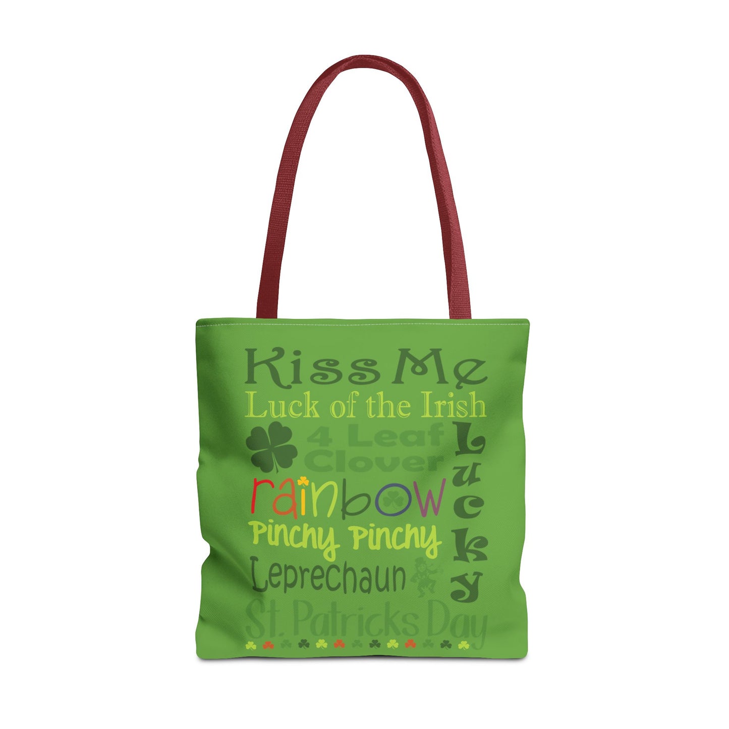 St. Patrick's Word Riot Green Tote Bag — Bold Typographic Holiday Tote - 3 Sizes