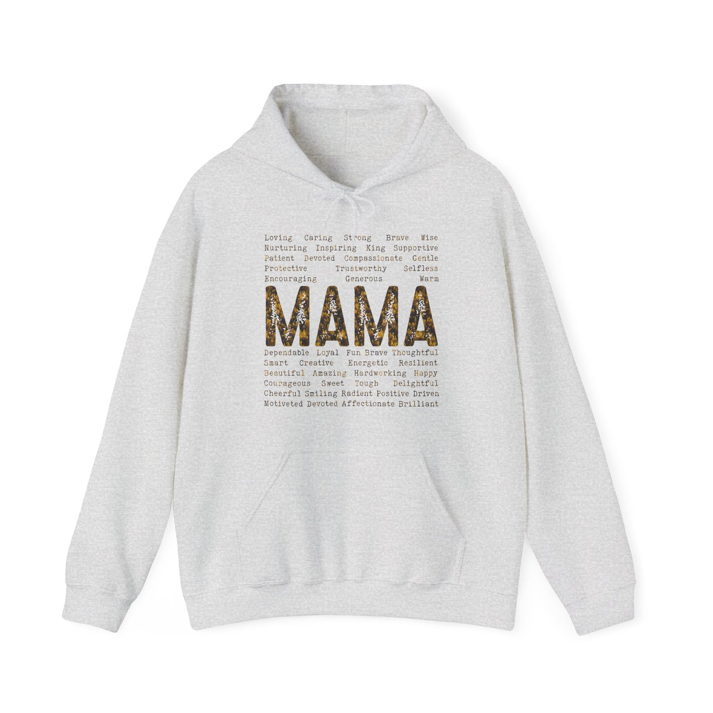 Mama Word Art Heavy Blend Hoodie - Perfect Gift for Moms