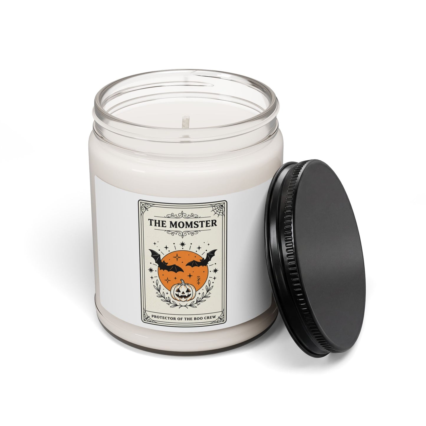 Momster Halloween Candle | Soy Candle, Pumpkin Bat Design