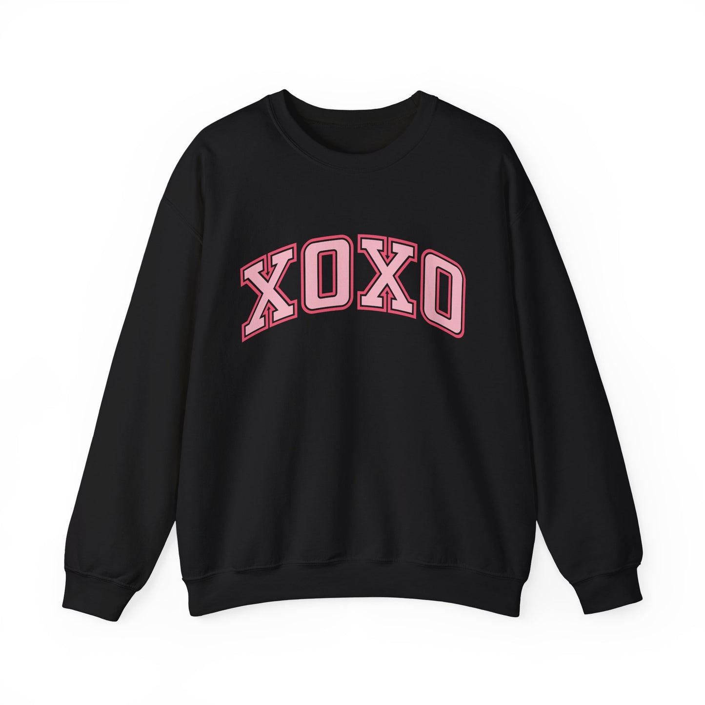 XOXO Pink Varsity Crewneck Sweatshirt