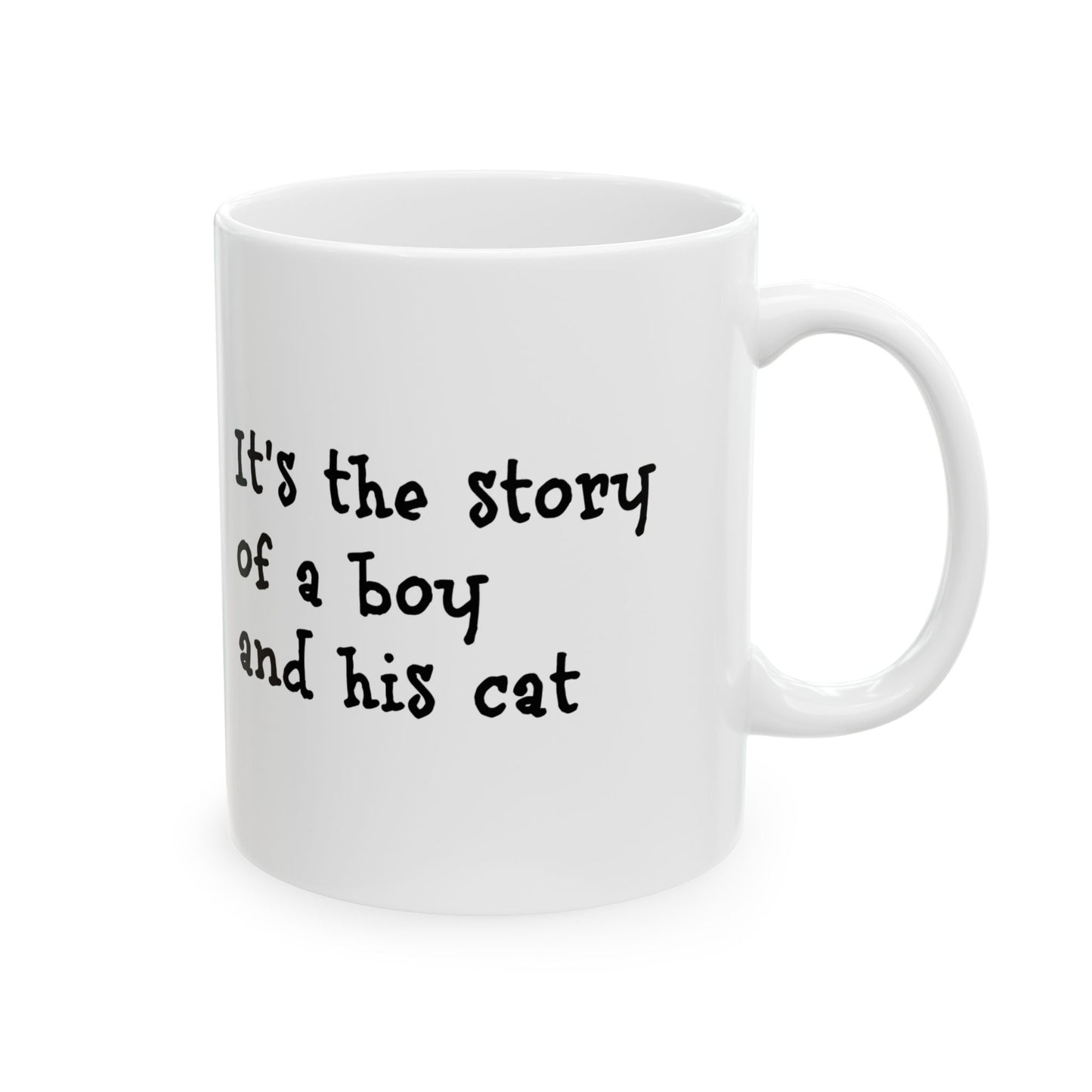 Story of a Boy and His Cat Ceramic Coffee Mug (11oz, 15oz)
