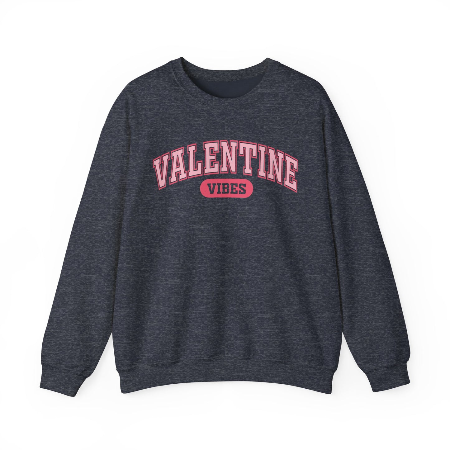 Valentine Vibes Varsity Crewneck Sweatshirt | Valentine's Day retro lettering