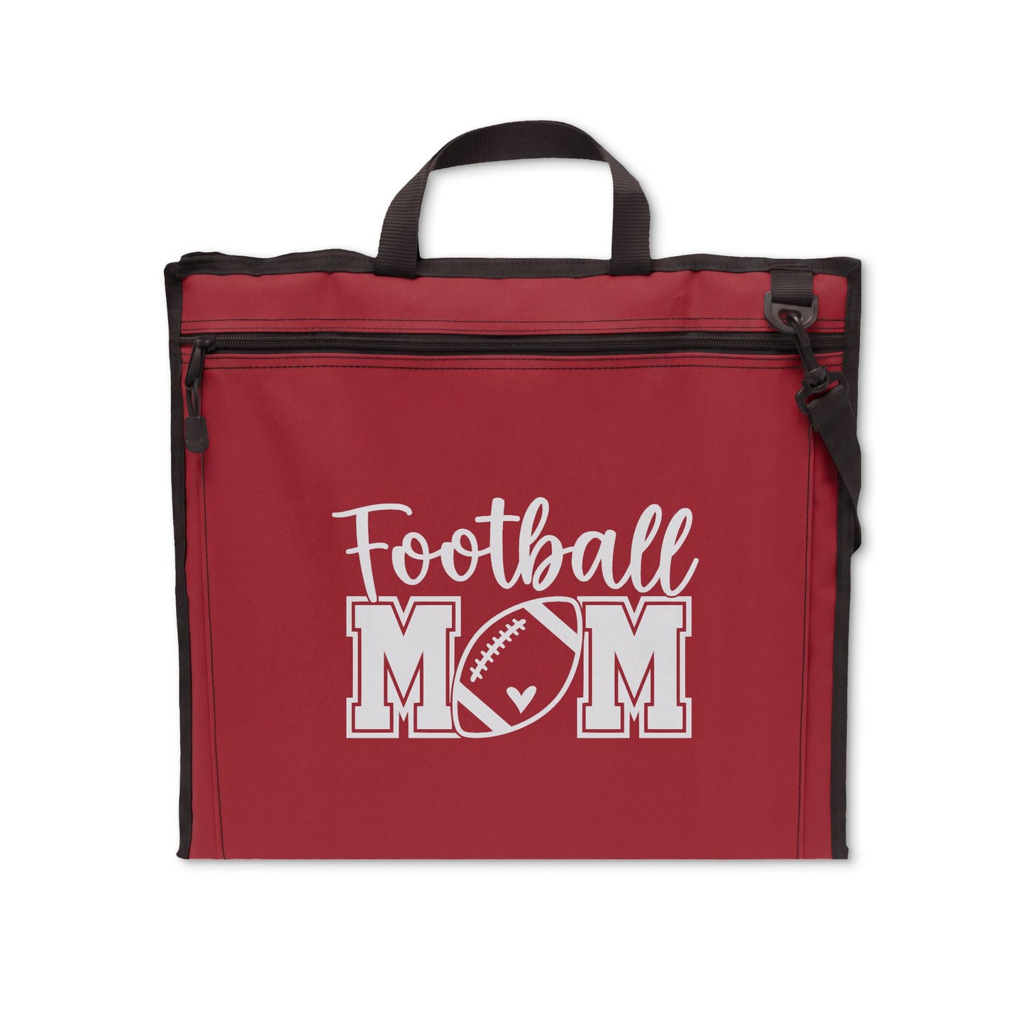 Football Mom Stadium Seat — Portable Padded Bleacher Seat with Backrest