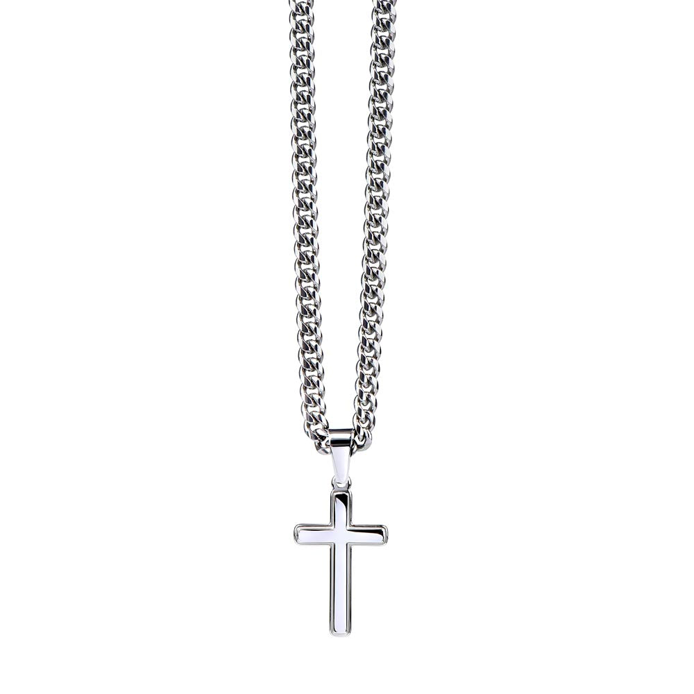 Cuban Link Chain with Artisan Cross for Dad