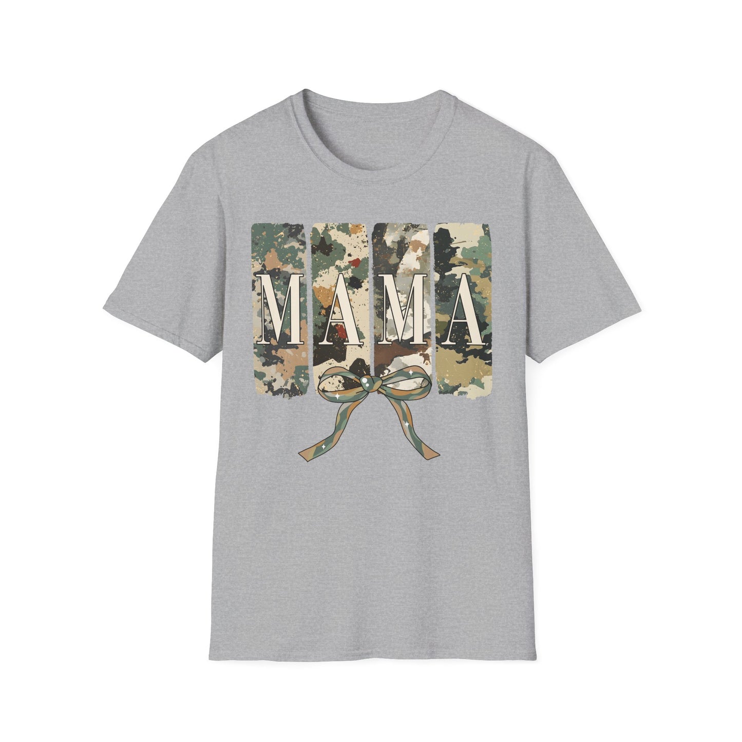 Camo Mama Mother's Day Softstyle T-Shirt - Perfect Gift for Military Moms