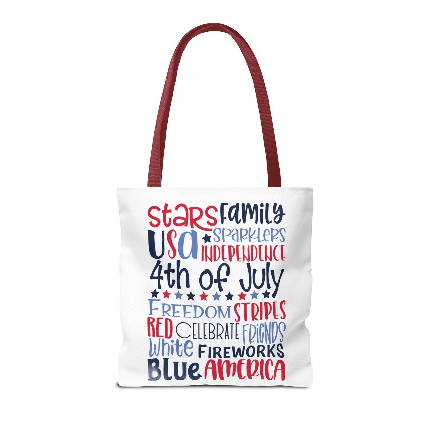 4th of July Tote Bag - USA Patriotic Stars & Stripes Independence Day Tote