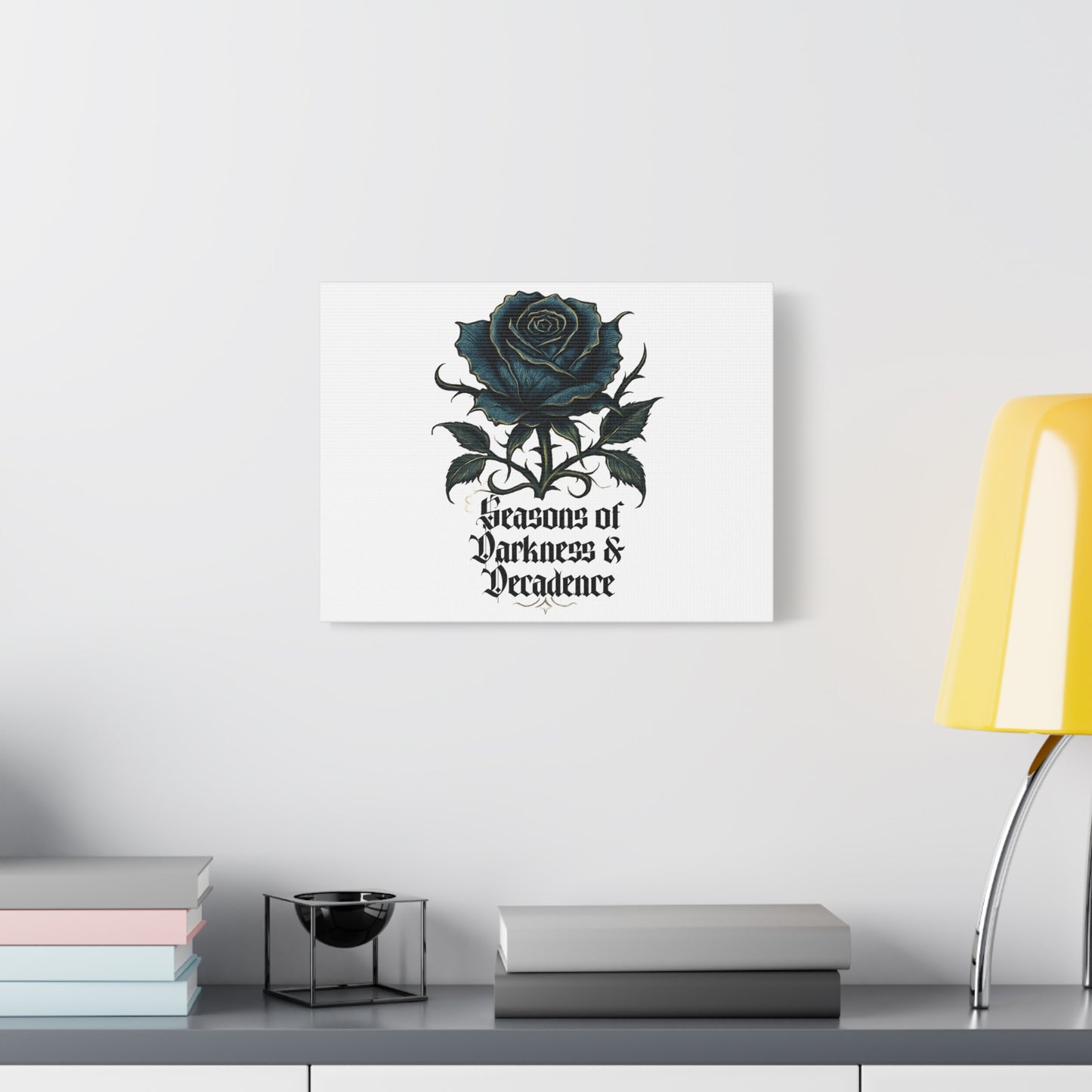 Canvas Wall Art — Gothic Blue Rose "Seasons of Darkness & Decadence"