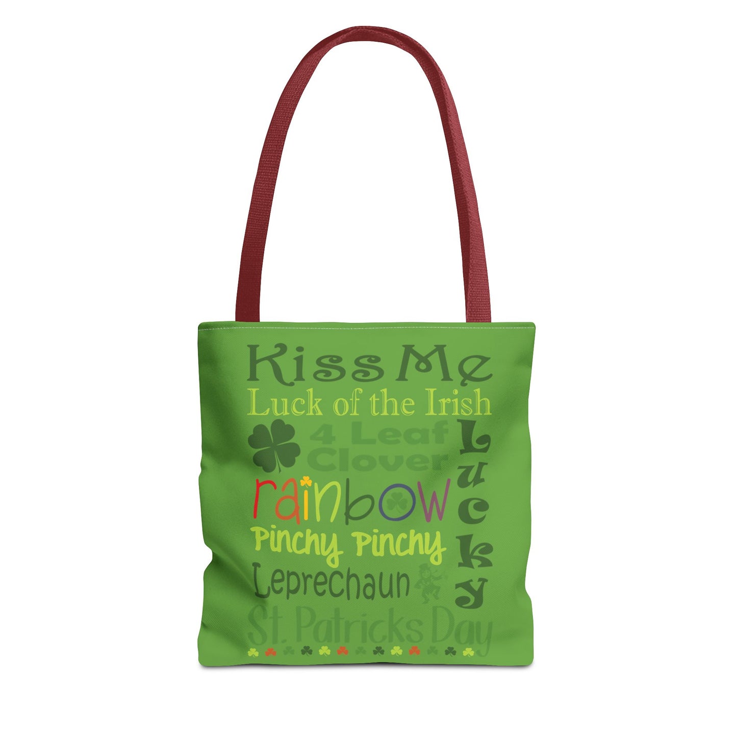 St. Patrick's Word Riot Green Tote Bag — Bold Typographic Holiday Tote - 3 Sizes