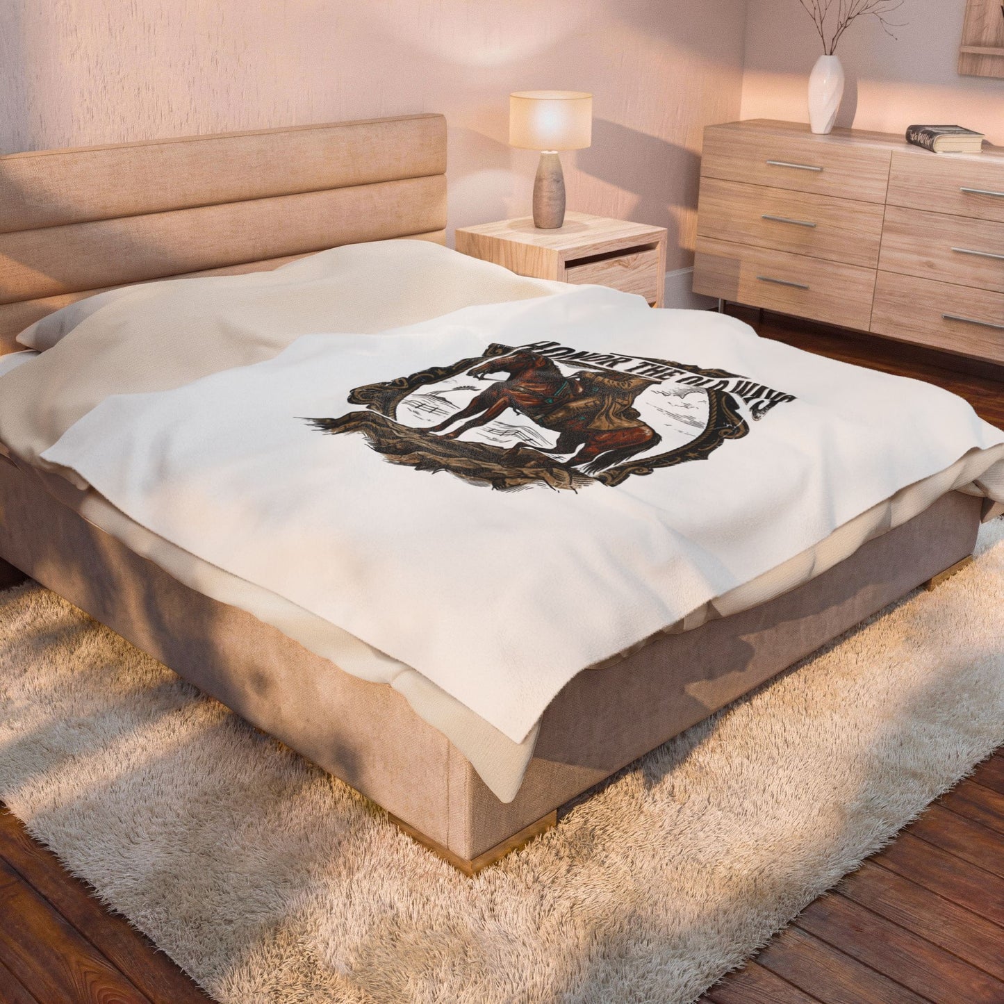 Honor the Old Ways Velveteen Blanket | Western, Americana, Vintage Rodeo