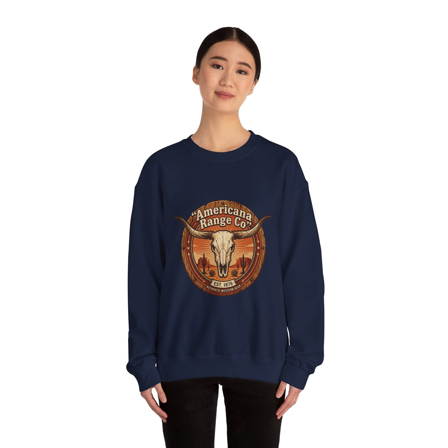 Americana Range Co. Skull Crest Sweatshirt | Western, Vintage Frontier
