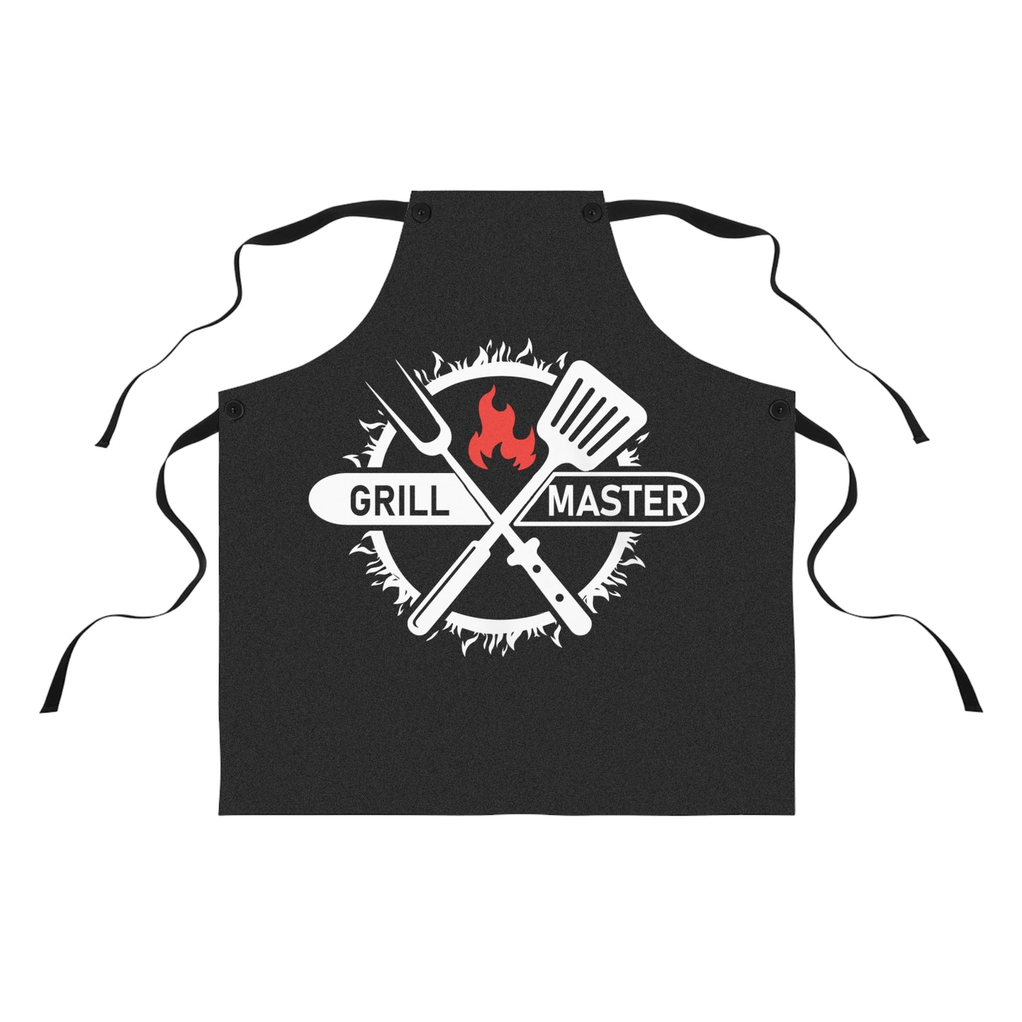 Black Grill Master Apron - Perfect for BBQ Lovers and Chefs, Ideal Gift for Father's Day and Summer Cookouts