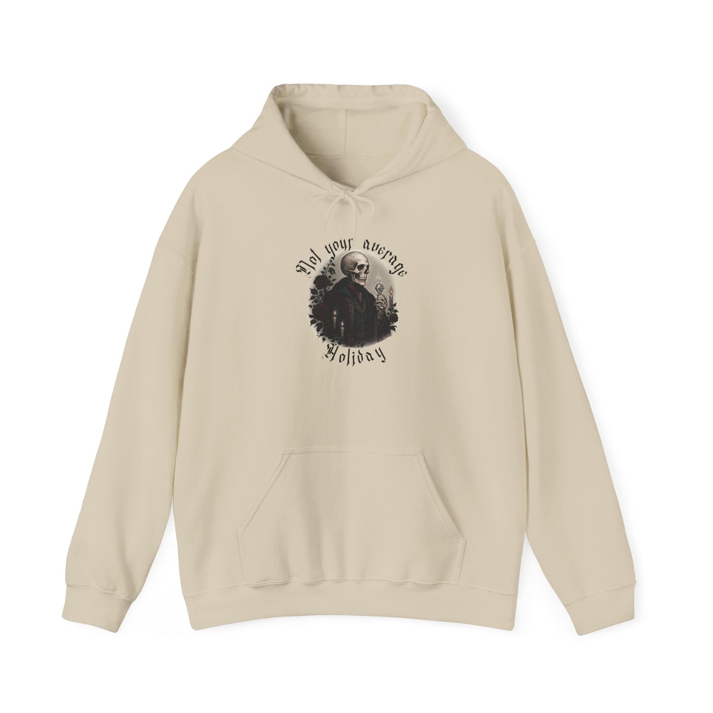 "Not Your Average Holiday" Vintage Skull Graphic Hoodie
