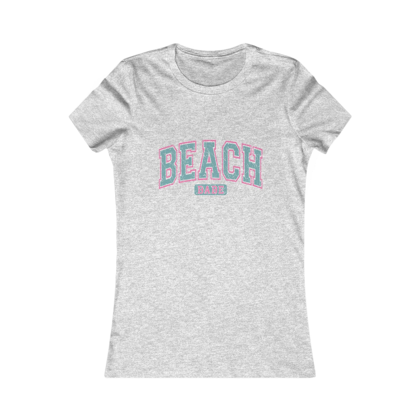 Beach Vibes Women’s Tee — 'BEACH' Retro Pastel Graphic T-Shirt