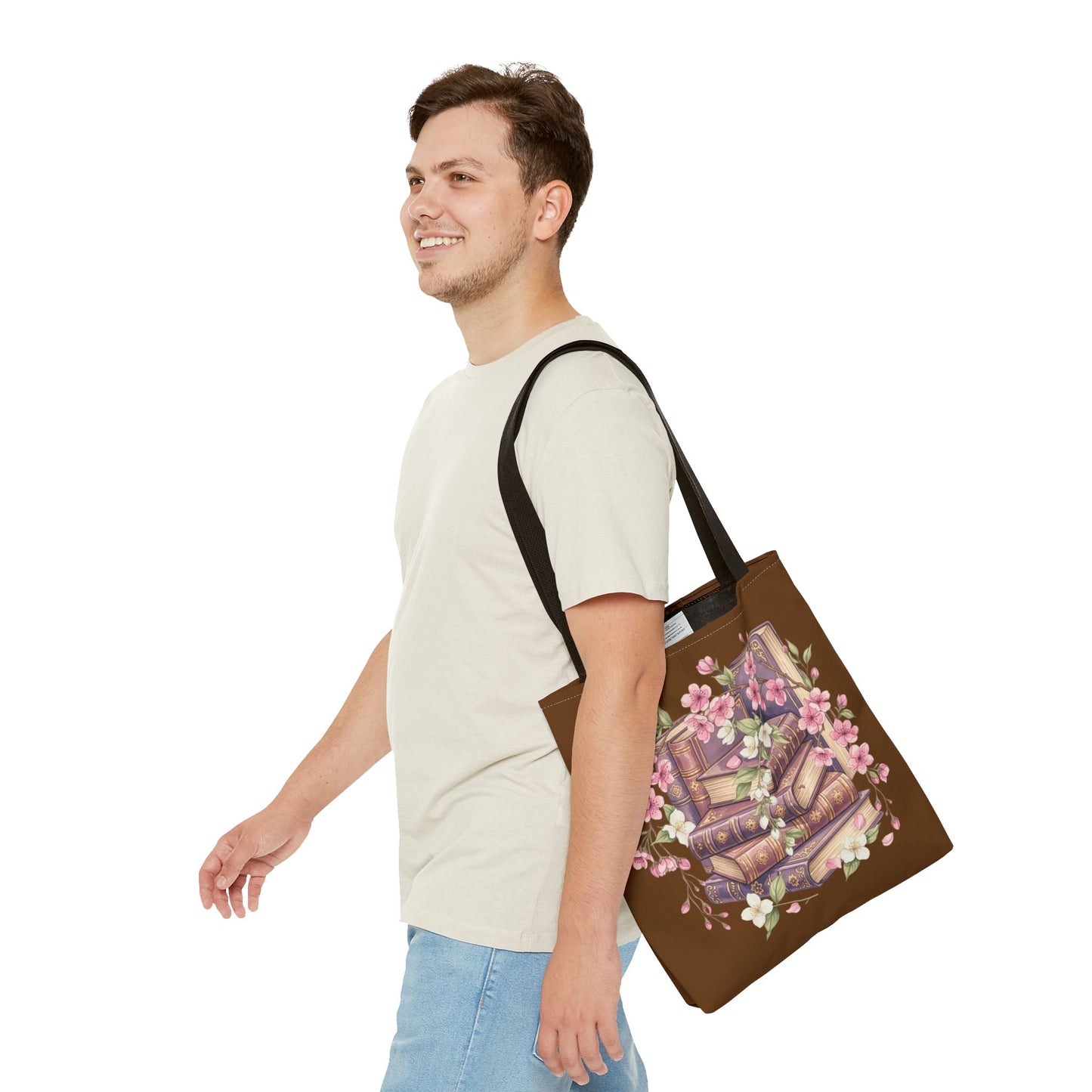 Wildflower Book Tote — Floral Print Library Tote