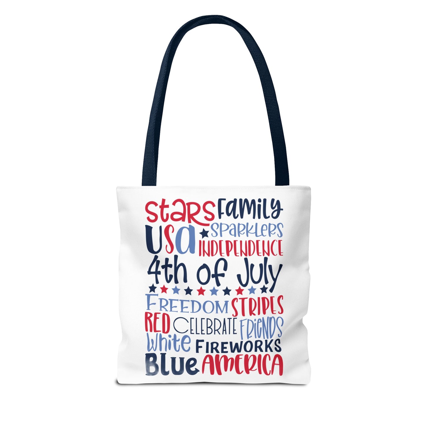 4th of July Tote Bag - USA Patriotic Stars & Stripes Independence Day Tote