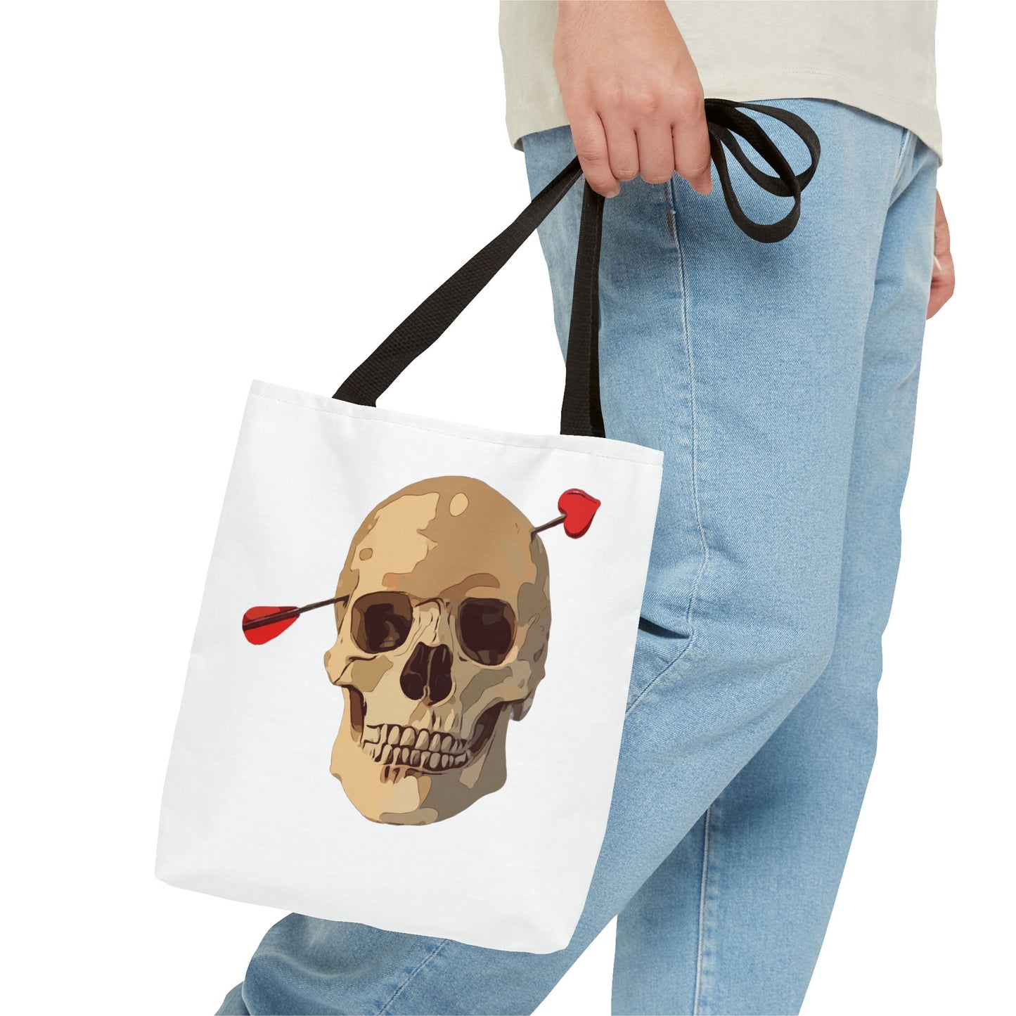 Skull Graphic Cupid Tote Bag: Edgy Elegance Meets Functional Style