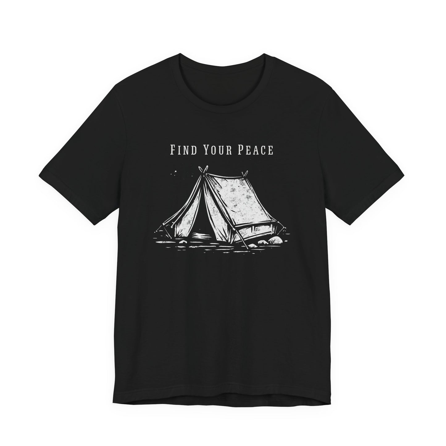 Find Your Peace Camping T-Shirt — Tent Graphic Outdoor Tee
