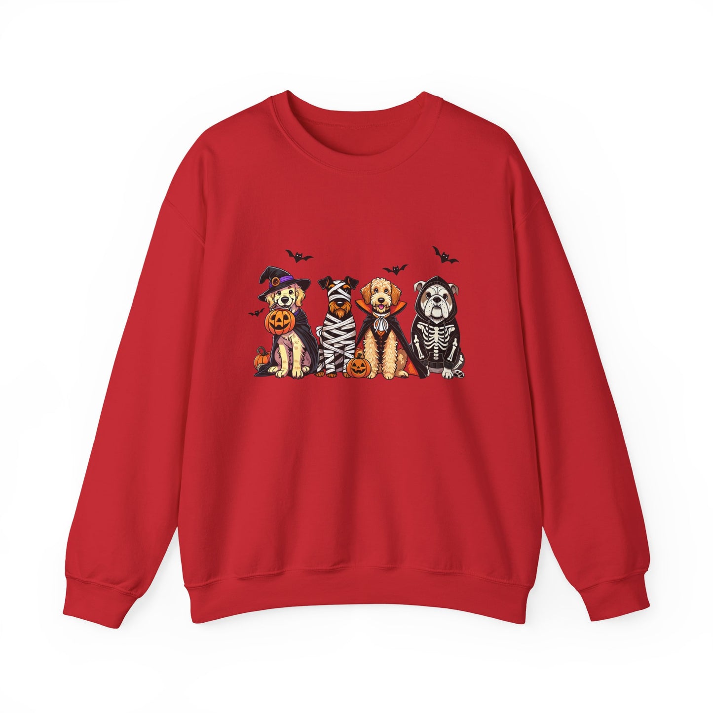 Cute Trick or Treat Dogs Women's Halloween Sweatshirt