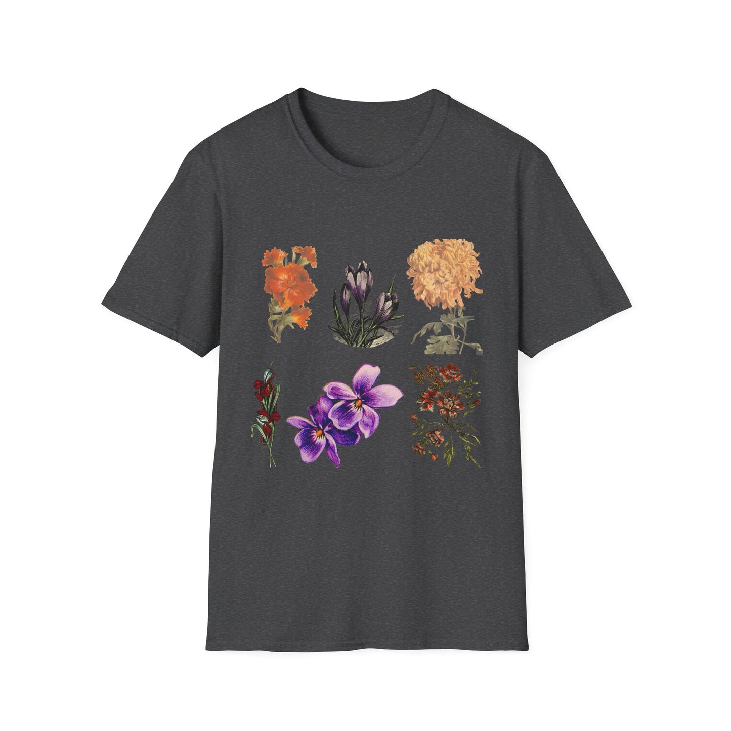 Floral Collage Tee — Vintage Botanical Flowers T-Shirt