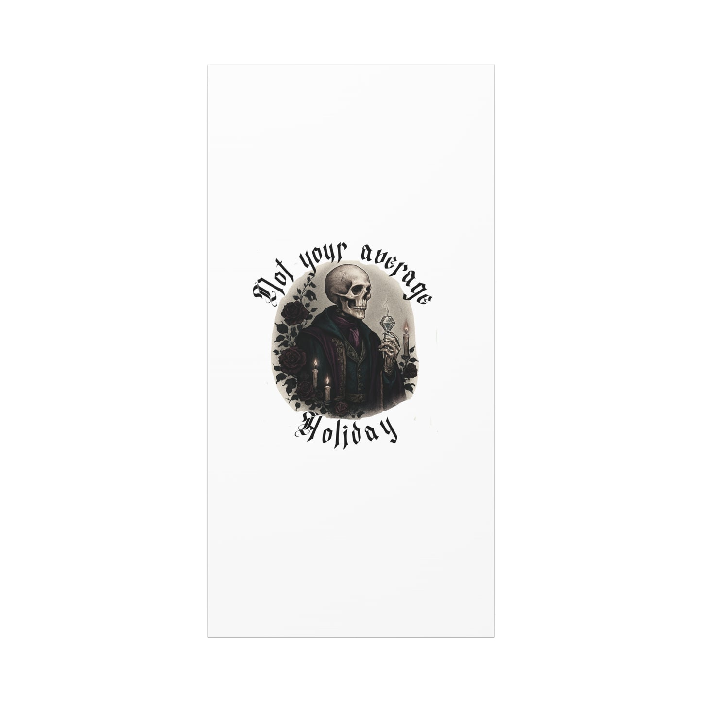 Skull Portrait Canvas Print — "Not Your Average Holiday" Gothic Wall Art