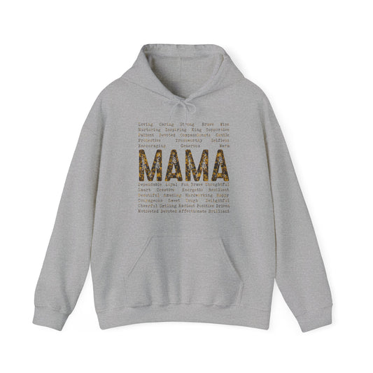 Mama Word Art Heavy Blend Hoodie - Perfect Gift for Moms