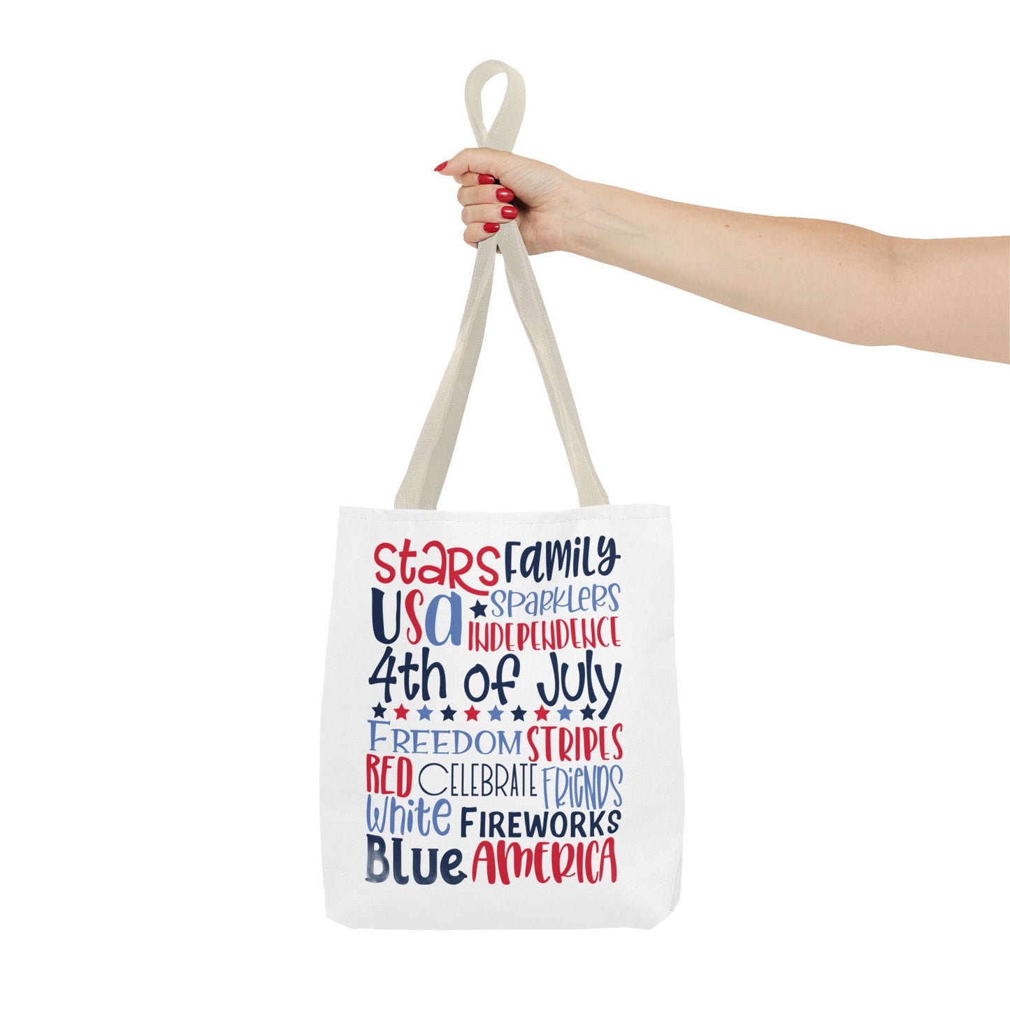 4th of July Tote Bag - USA Patriotic Stars & Stripes Independence Day Tote
