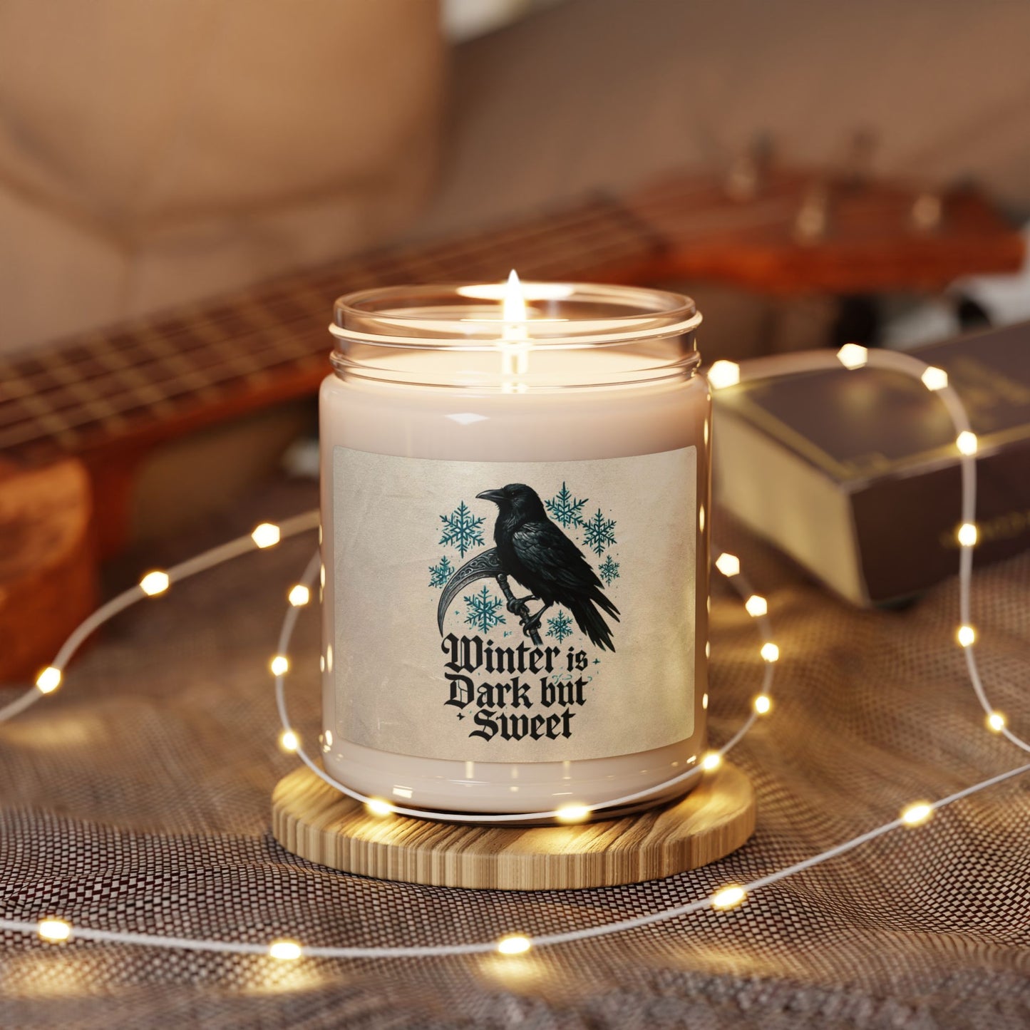 Winter Is Dark But Sweet Soy Candle — 9oz Raven & Snowflake Scented Candle