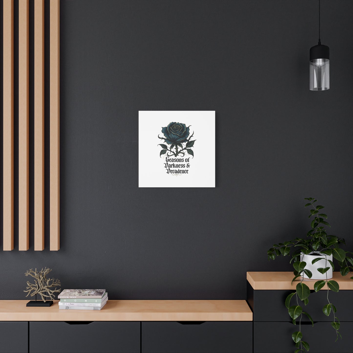 Canvas Wall Art — Gothic Blue Rose "Seasons of Darkness & Decadence"