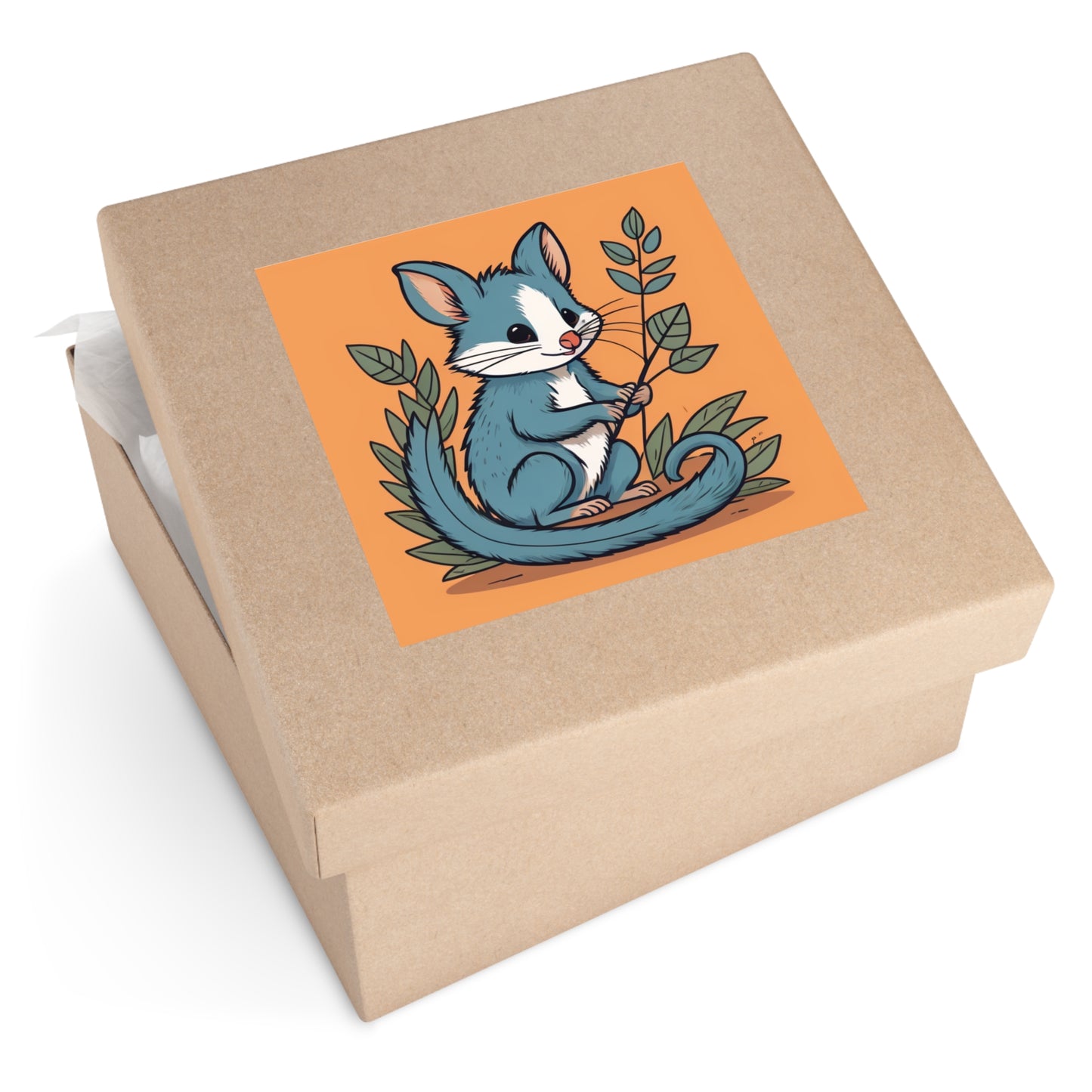Adorable Cartoon Possum Stickers | Cute Marsupial Vinyl Decals | Fun Animal Sticker Set for Laptops and Journals