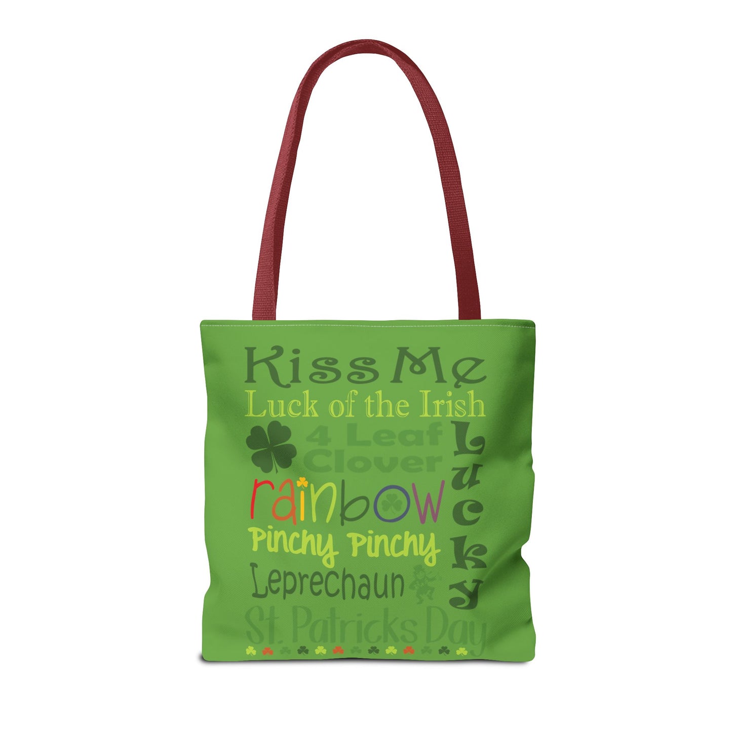 St. Patrick's Word Riot Green Tote Bag — Bold Typographic Holiday Tote - 3 Sizes