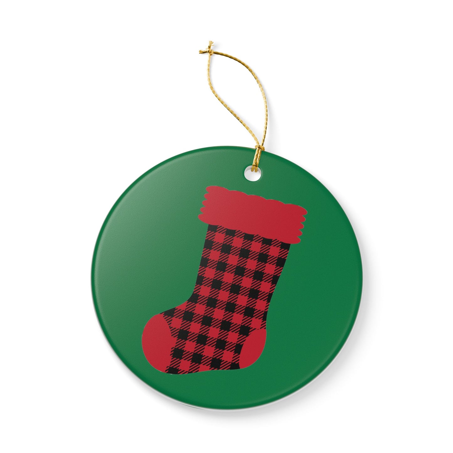 Red Flannel Christmas Stocking Ornament