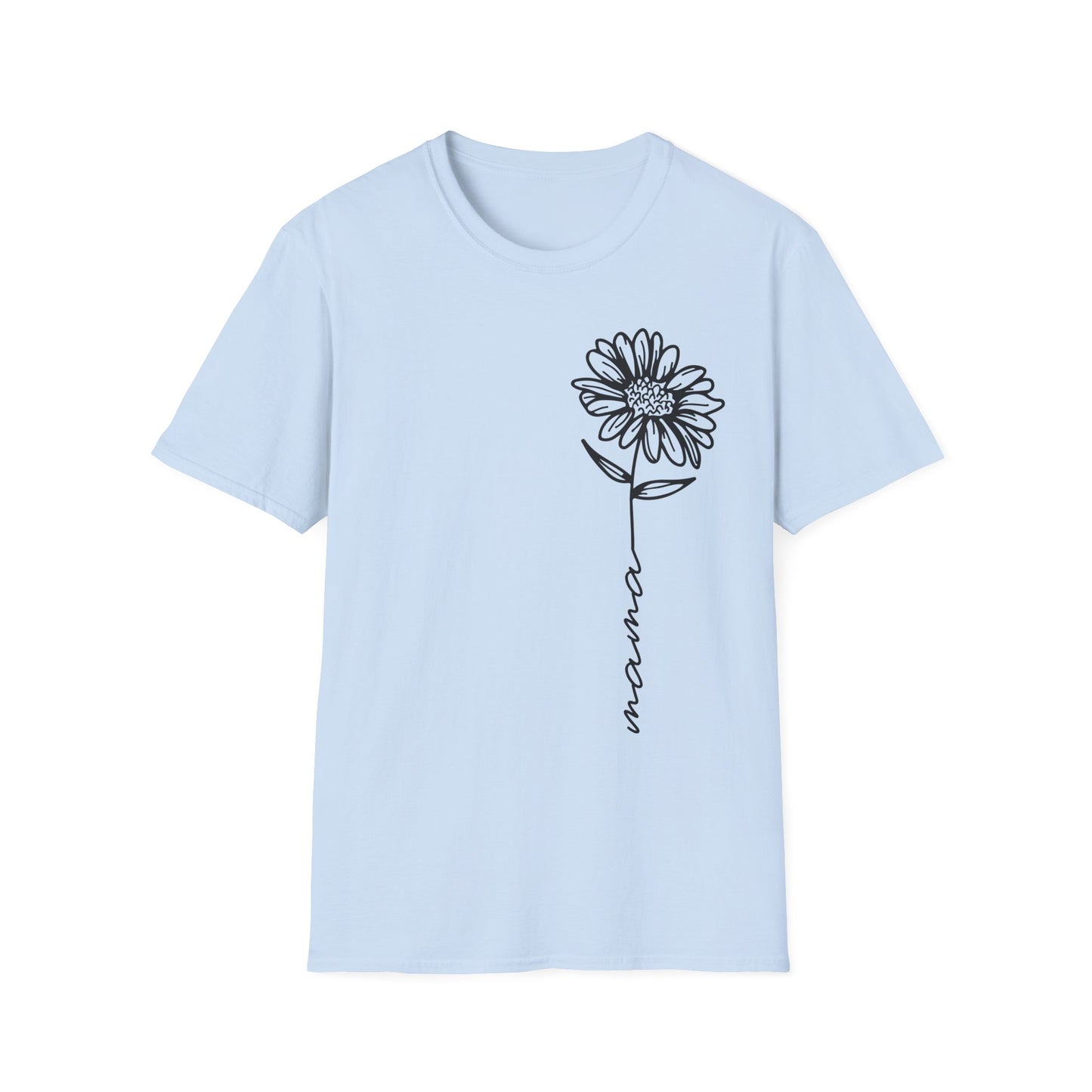 Floral Minimalist Mama Softstyle T-Shirt - Perfect Gift for Mother's Day